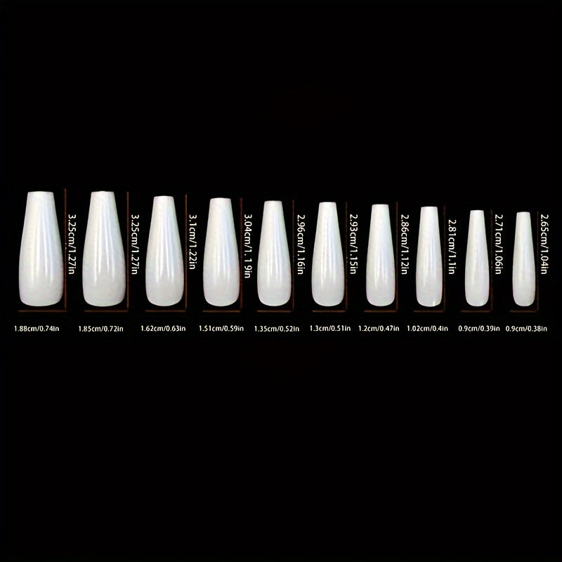 Black & White Christmas Press-On Nails – 24 Long Ballerina – view 5