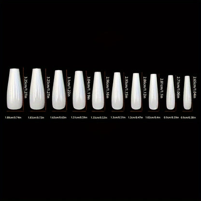 Black & White Christmas Press-On Nails – 24 Long Ballerina – view 5