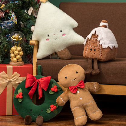 Christmas Plush Toys – Wreath, Reindeer, Gingerbread & Tree