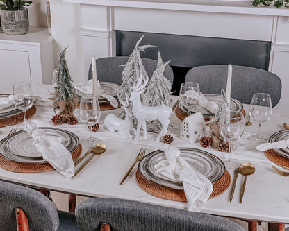 Set of 3 Frosted Artificial Christmas Trees – view 4