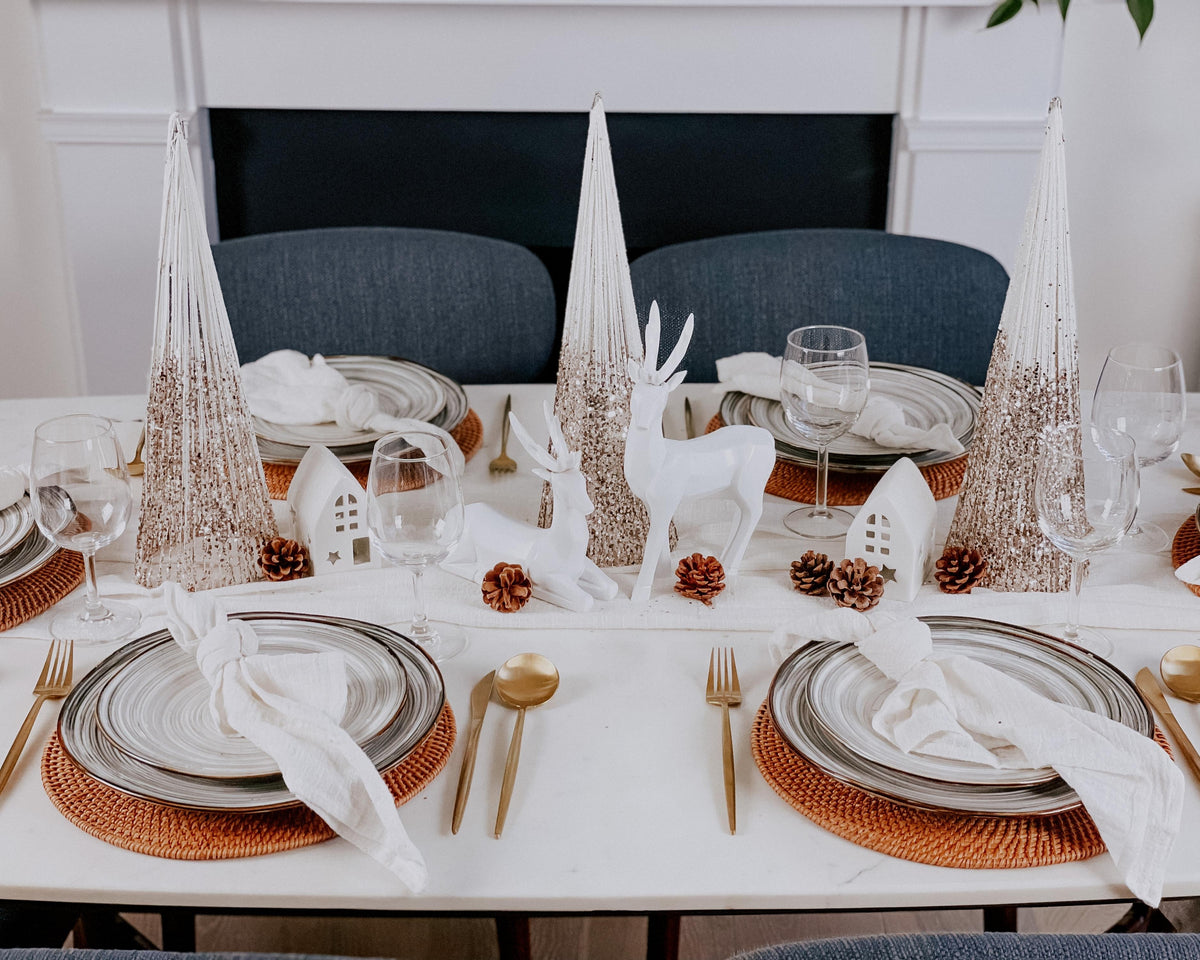 Gold Glitter Christmas Cone Tree – view 3