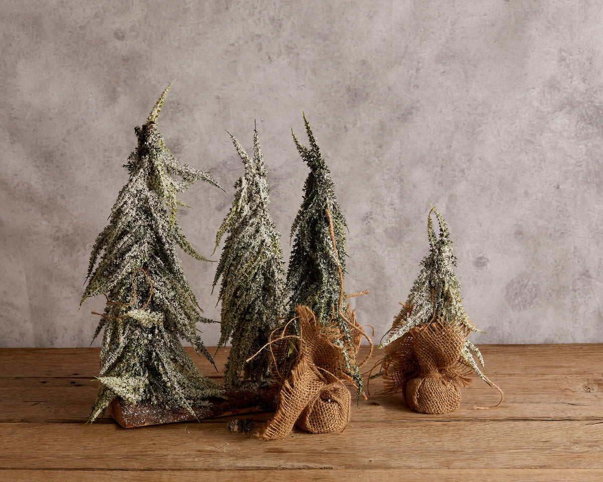 Set of 3 Frosted Artificial Christmas Trees – view 3