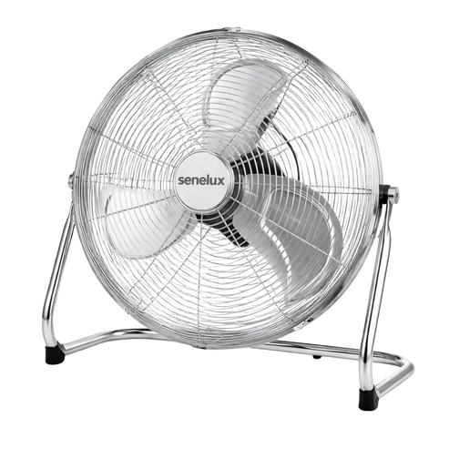 Chrome Floor Fan for Homes, Gyms, Bedrooms & Kitchens