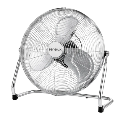 Chrome Floor Fan for Homes, Gyms, Bedrooms & Kitchens