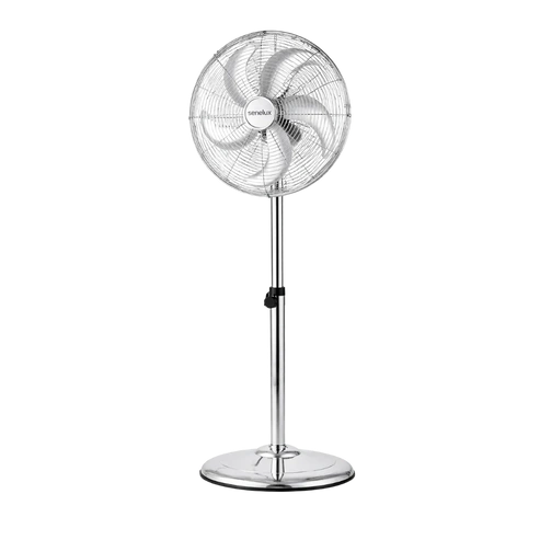 Senelux 16 Inch Metal Pedestal Floor Fan