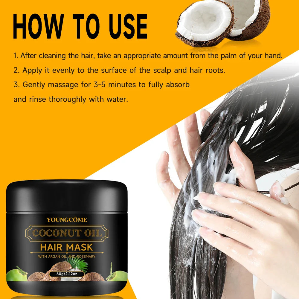 Coconut Oil Hair Mask with Rosemary & Ginger Extracts