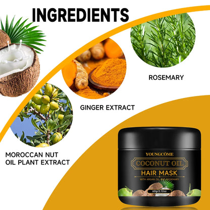 Coconut Oil Hair Mask with Rosemary & Ginger Extracts