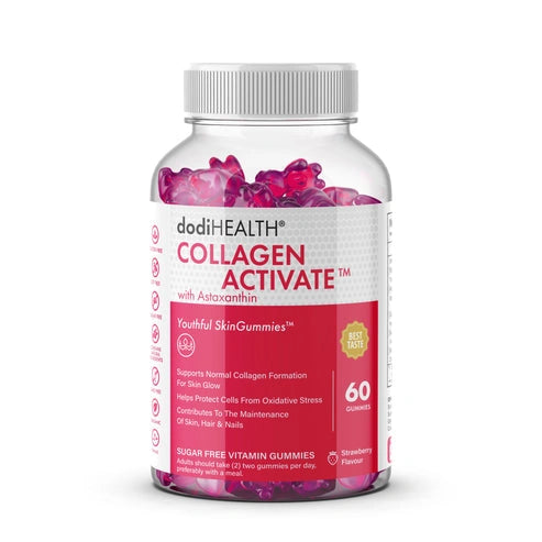 Aaponminimarket Collagen Gummies with Astaxanthin & Zinc - Sugar-Free, Halal, Skin Support, UK