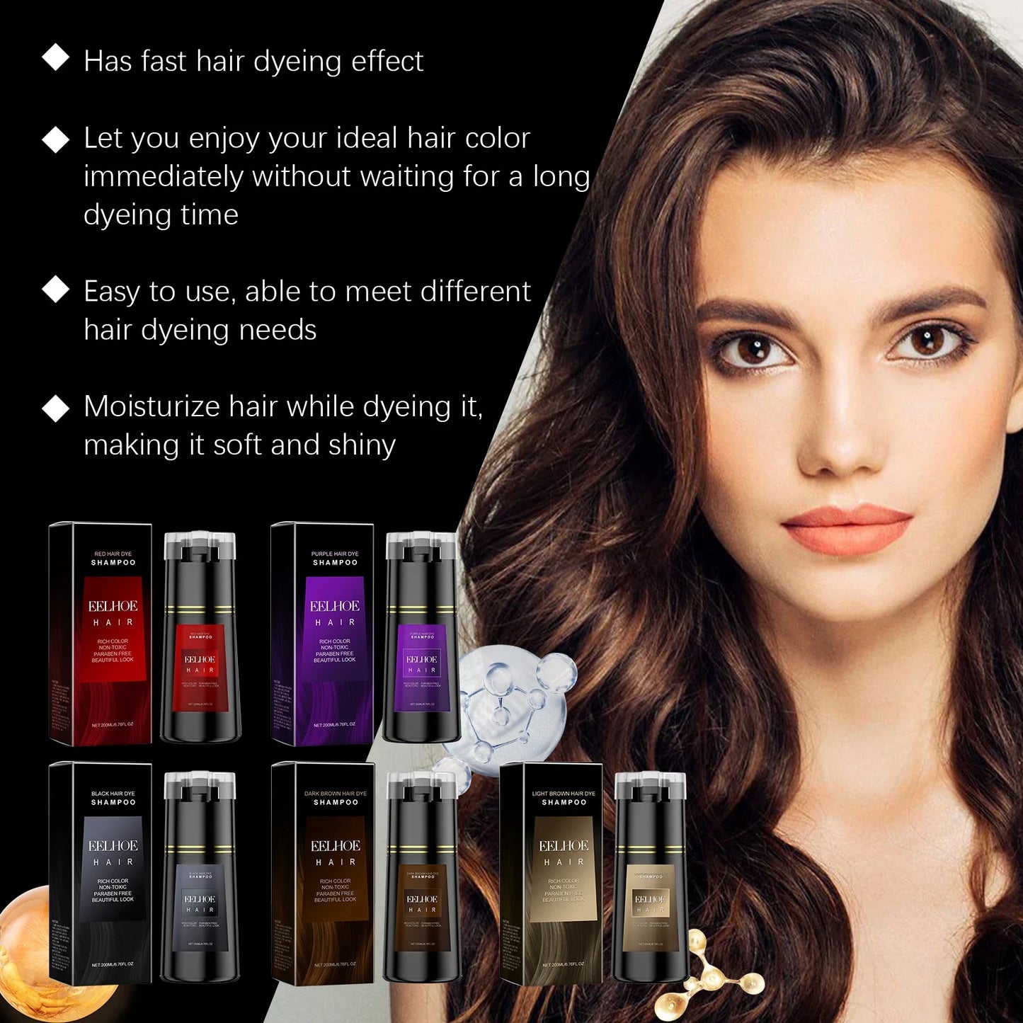 Color Hair Dye Shampoo