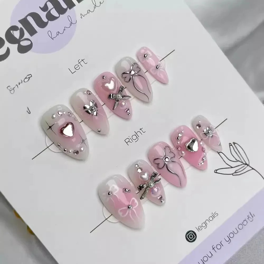Colorful 3D Press-On Nails