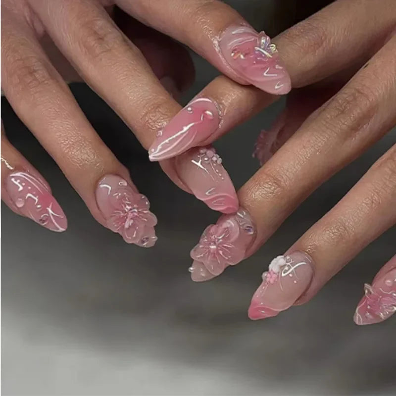 Colorful 3D Press-On Nails