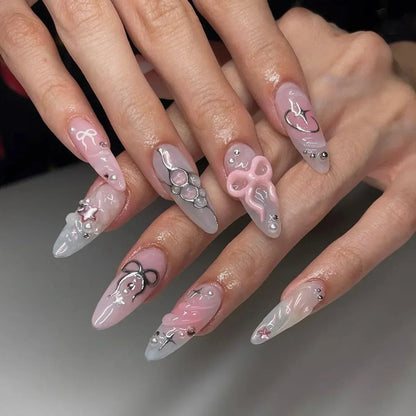Colorful 3D Press-On Nails