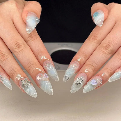 Aapon Mini Market Ltd Colorful 3D Flower & Butterfly Press-On Nails