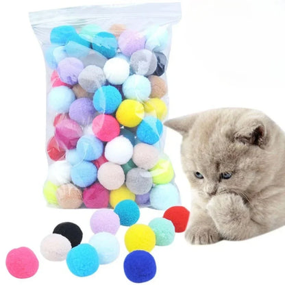Colorful Plush Cat Balls
