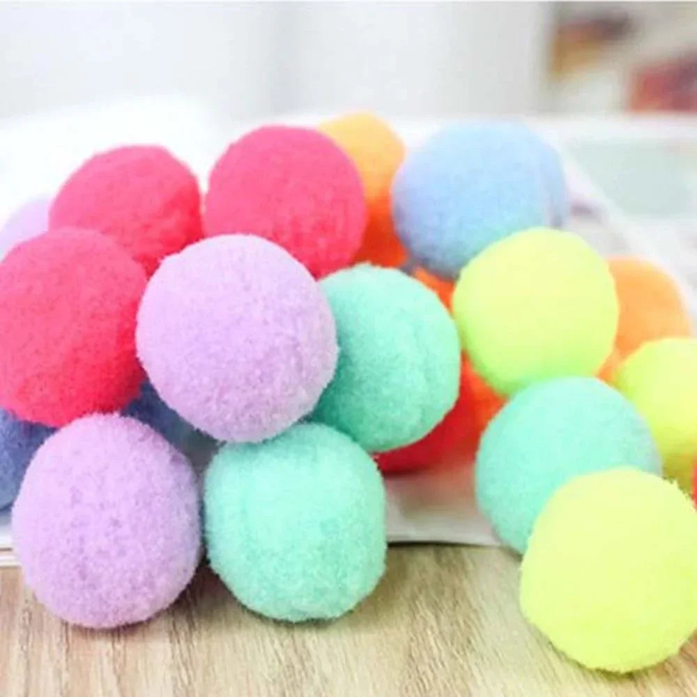 Colorful Plush Cat Balls