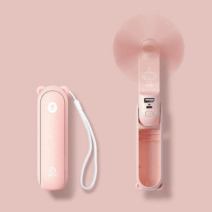 Cool Breeze Companion: Portable Fan with Power Bank Power!