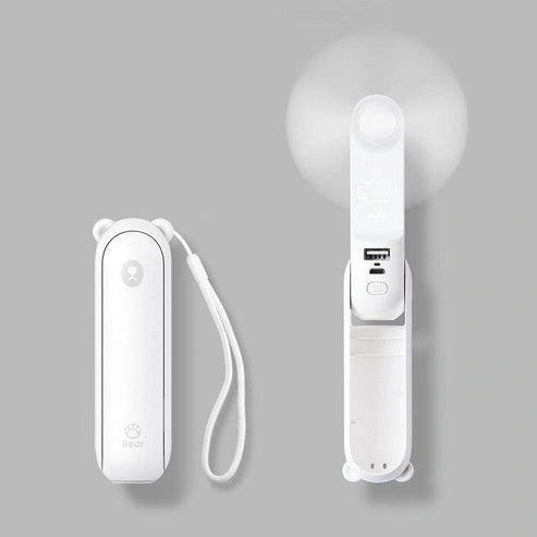 Cool Breeze Companion: Portable Fan with Power Bank Power!