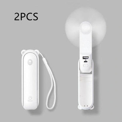 Cool Breeze Companion: Portable Fan with Power Bank Power!