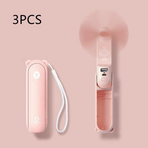 Cool Breeze Companion: Portable Fan with Power Bank Power!