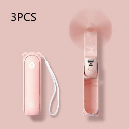 Cool Breeze Companion: Portable Fan with Power Bank Power!
