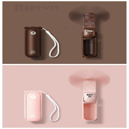 Cool Breeze Companion: Portable Fan with Power Bank Power!