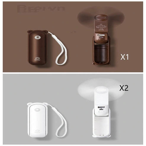 Cool Breeze Companion: Portable Fan with Power Bank Power!