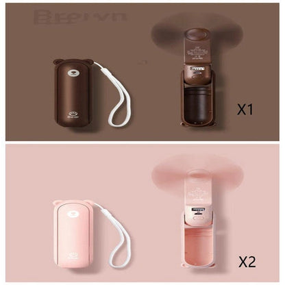 Cool Breeze Companion: Portable Fan with Power Bank Power!