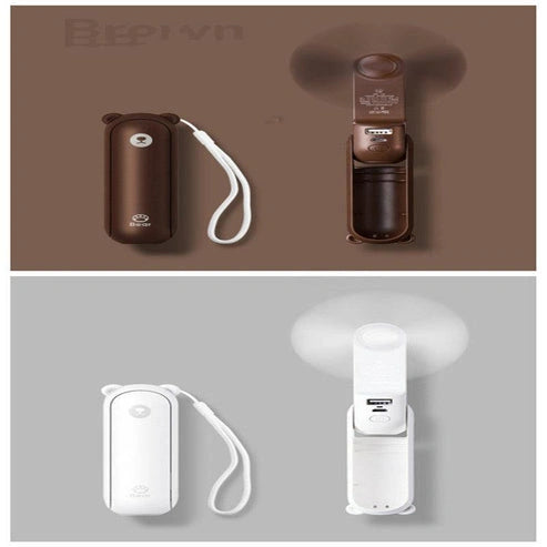 Cool Breeze Companion: Portable Fan with Power Bank Power!