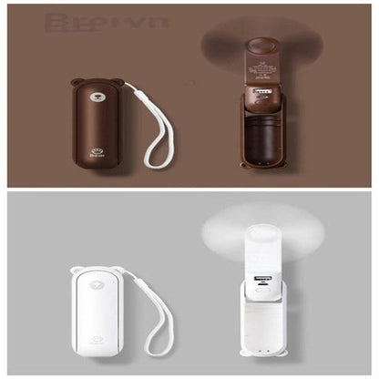 Cool Breeze Companion: Portable Fan with Power Bank Power!