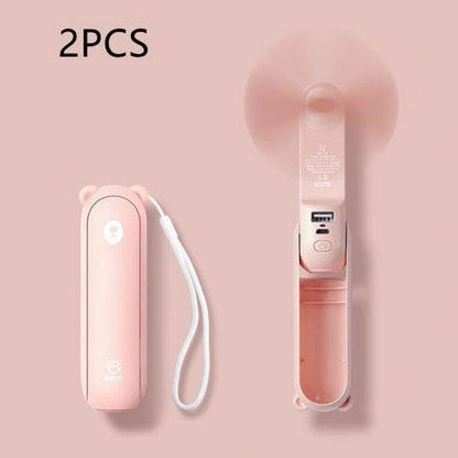 Cool Breeze Companion: Portable Fan with Power Bank Power!