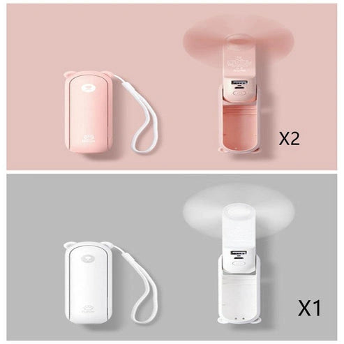 Cool Breeze Companion: Portable Fan with Power Bank Power!