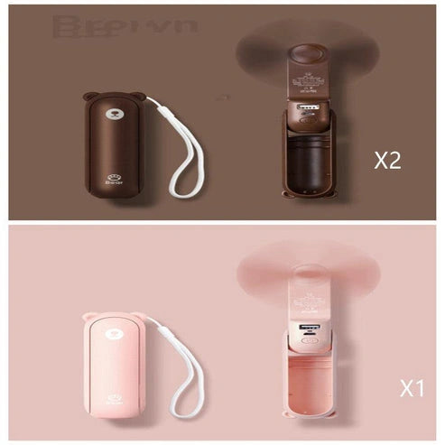 Cool Breeze Companion: Portable Fan with Power Bank Power!