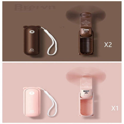 Cool Breeze Companion: Portable Fan with Power Bank Power!