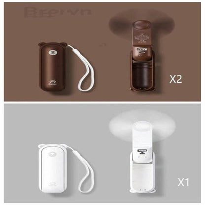 Cool Breeze Companion: Portable Fan with Power Bank Power!