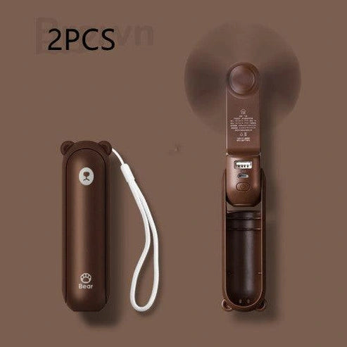 Cool Breeze Companion: Portable Fan with Power Bank Power!