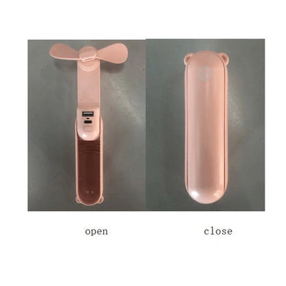 Cool Breeze Companion: Portable Fan with Power Bank Power!