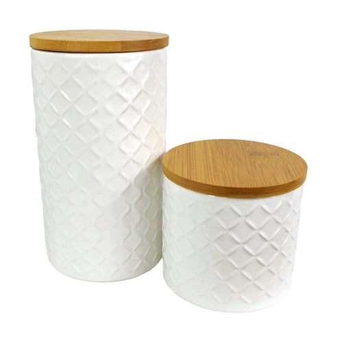 Aaponminimarket Cream Ceramic Canister Set