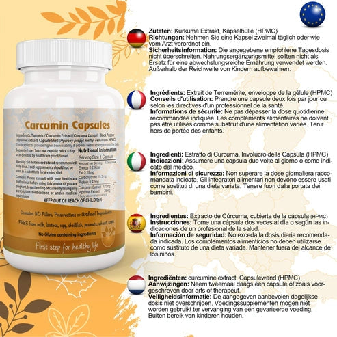 Aaponminimarket Aushadh Tumeric Curcumin with Black Pepper Capsules (Haldi) Joint Comfort & Antioxidant Support - Vegan, Gluten Free, Non-GMO, 60 Capsules