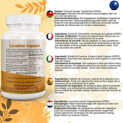 Aaponminimarket Aushadh Tumeric Curcumin with Black Pepper Capsules (Haldi) Joint Comfort & Antioxidant Support - Vegan, Gluten Free, Non-GMO, 60 Capsules