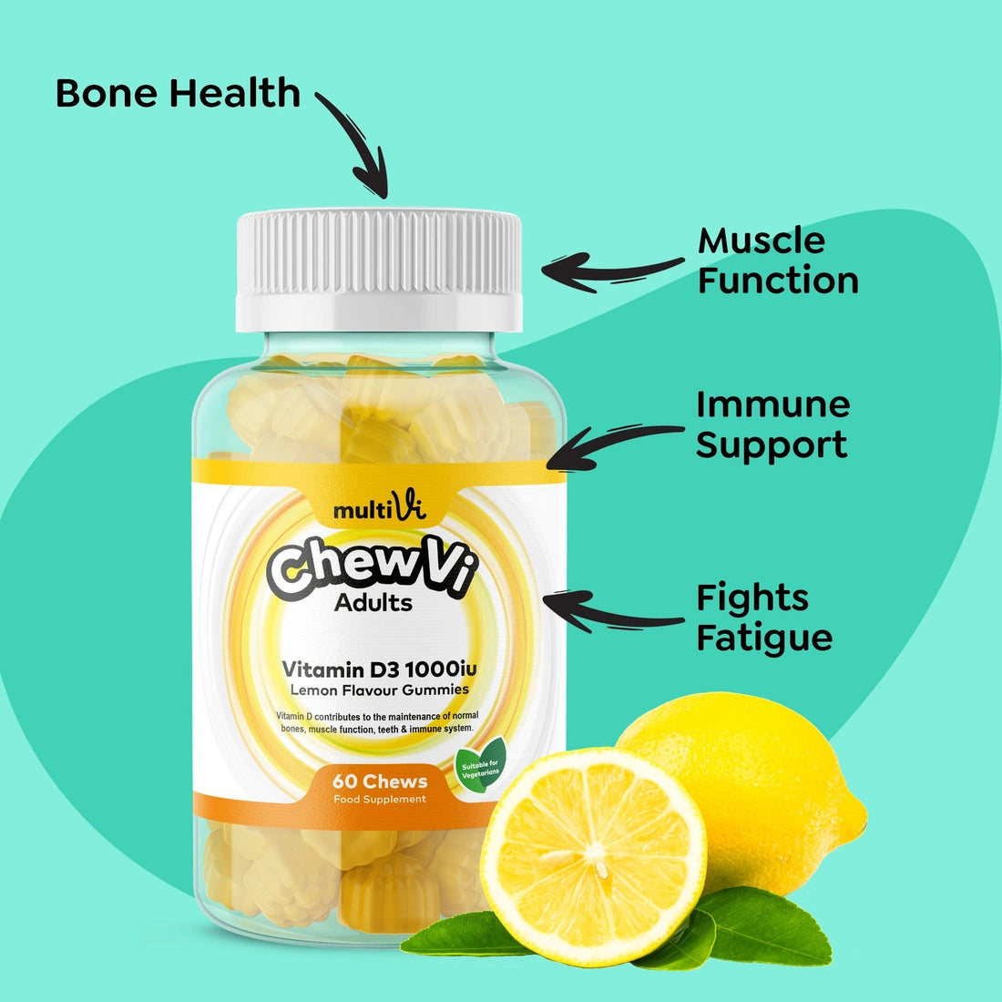 Aaponminimarket Vitamin D3 Gummies - Lemon Flavour
