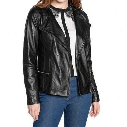 Women’s Soft Leather Motorcycle Jacket
