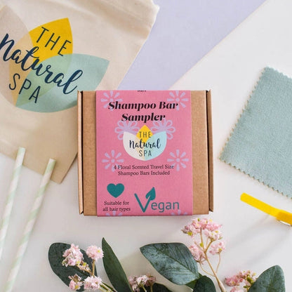 Floral Shampoo Bar Gift Set – 4 Mini Hair Care Bars