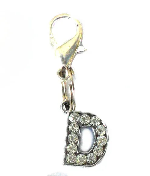 Aaponminimarket A–Z Crystal Letter Pet Charms