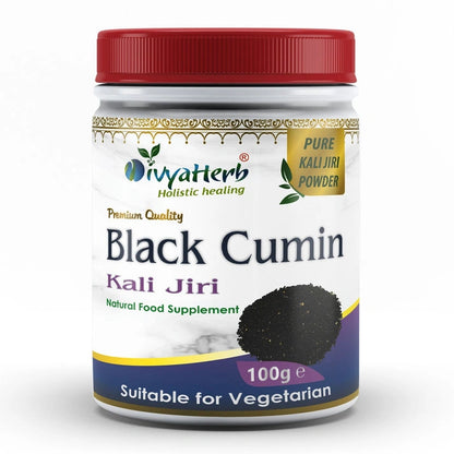 Aaponminimarket DivyaHerb Black Cumin Powder 100 gram - Daily Wellness Support