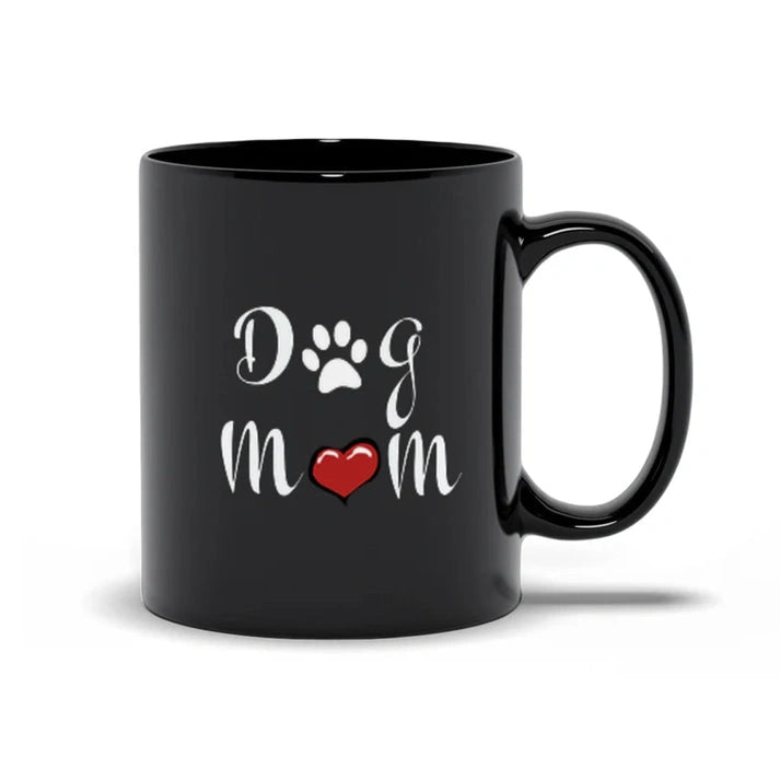 Aaponminimarket Dog Mom Mug (Black)