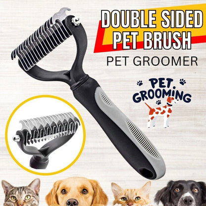 Aaponminimarket Double-Sided Pet Grooming Brush