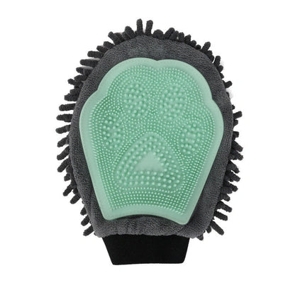 Aaponminimarket Dual-Sided Pet Bathing Brush and Grooming Glove