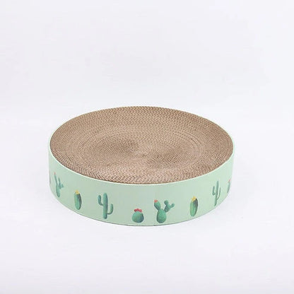 Aaponminimarket Durable Round Cat Scratch Board Bed & Toy