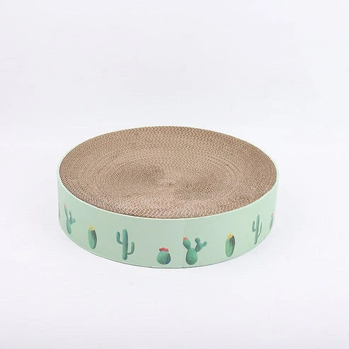 Aaponminimarket Durable Round Cat Scratch Board Bed & Toy