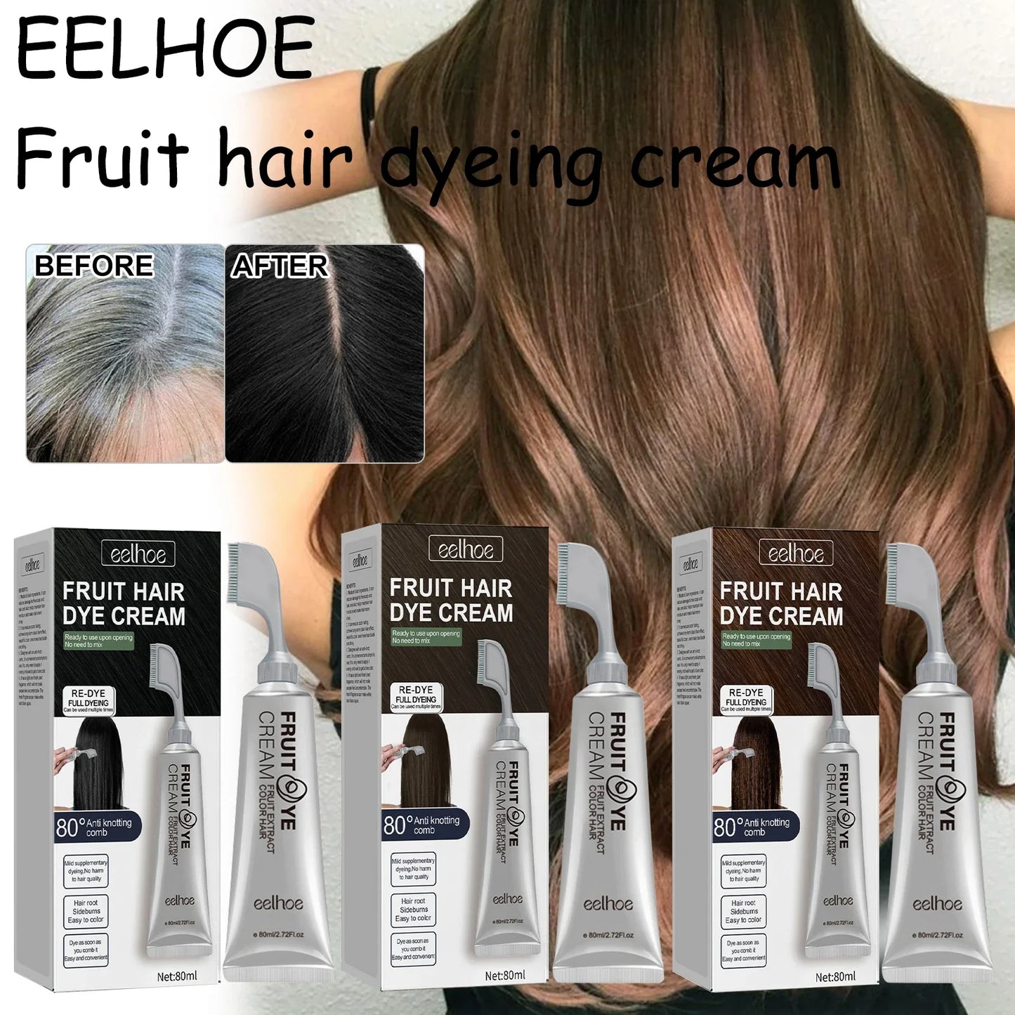 EELHOE Fruit Hair Dye Cream